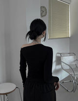 Bichovi one-shoulder brushed t-shirt
