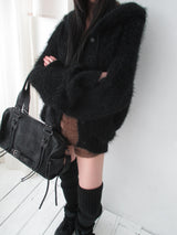 winter knit hoodie