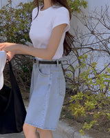 Half Bermuda denim pants