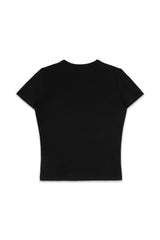 FLOWER CROP TOP (BLACK)