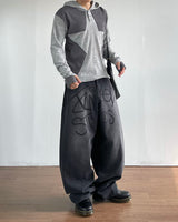Drip Lettering Denim Pants