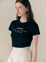 ベーシックレタリングTシャツ ブラック