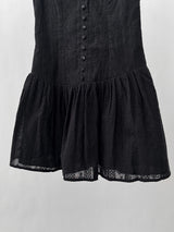 Black lace flare sleeveless dress