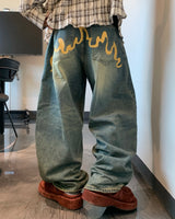 Curved Printing Balloon Pants