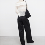 Vininto net off-shoulder knitwear