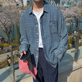 [ASCLO MADE] Tencel Indigo Washed Check Shirt