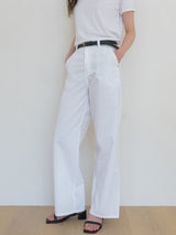 Relaxed Cotton Pants - Ivory