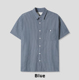 Elu stripe linen short sleeves shirt