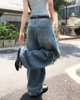 パヴェ ヴィンテージ ダメージ バルーン デニム パンツ