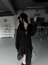  dotto loose-fit snap hoodie T (3color)
