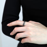 Simple Oil Painting Chain Ring