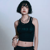 ENE See-through Sleeveless - BLACK
