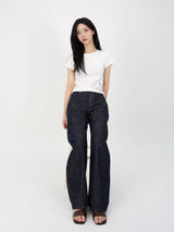 MOOD INDIGO PIN STRIPE CURVED DENIM code 26200