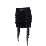 Brina Side Tie Ruched Skirt