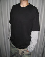 レイヤード ダブルスリーブ ロングスリーブ Tシャツ(3c)