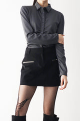 Natty Line Shirring Shirt