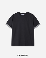 Duet Crop Roll-up Short Sleeve T