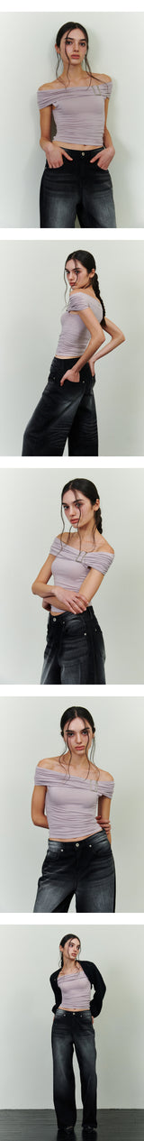 MERRY BUCKLE TOP purple