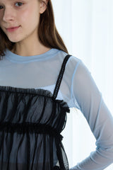 MIST MESH SHIRRING BUSTIER