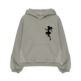 Knit Back Hoodie / Mint Grey