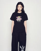 25FW WOMAN AC BEAR HEART SHORT SLEEVE BLACK
