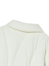 カーブラインカラーレッドダウンパッファー (IVORY)