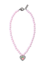 MOMO pink pearl choker