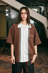 Layered Ethnic Embroidery Cuban Shirt