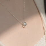 Twin Halo Necklace