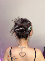 ブラックゴスムーンオーナメンタルヘアピン