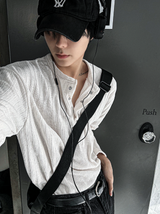 Belia golgi button Henley Neck Knitwear