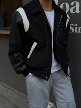 Stadium varsity collar jacket