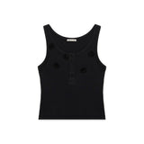Beads Lip Sleeveless (Black)
