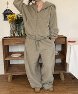 [SET UP가능] sheep hair overfit hood zip up(4color)