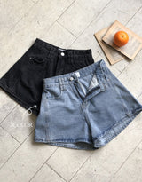 Double Belt Loop A-Line Denim Shorts (2color)