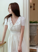 Cossel Ribbon String Flared Long One Piece
