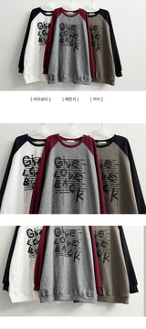 Waffle nagrang sweatshirt