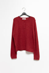 henley neck natural knit(3colors)