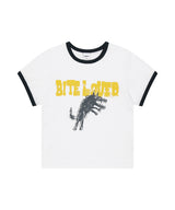 BITE LOVER CROP RINGER TEE