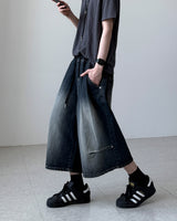 Upi Studded Bermuda Denim
