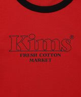 Kims Bam Line Ringer Tee Red (KIB6MFT508A)