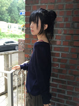 Pabor Deep U-Neck Loose-Fit Knit
