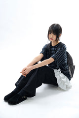 ベリンピグメントストライプTシャツ