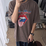 [A-T0187] ローリングプリントピグ半袖Tシャツ (4色)