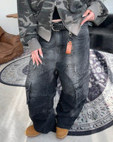 Lowell Layered Cargo Denim Pants