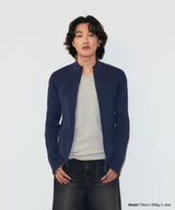 TWO TONE ZIP UP CARDIGAN