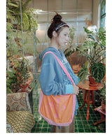 UnsocialNight original literary retro versatile casual illustration printed one-shoulder cross-body bag for women
