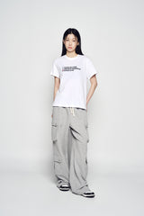 25SS オーバーサイズカーゴジョガーパンツ メランジ
