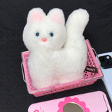 Kitty Fork Doll Keyring (cream white)