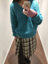 [MD Pick]ウールタッチブラッシュVネックニット (4 Colors)